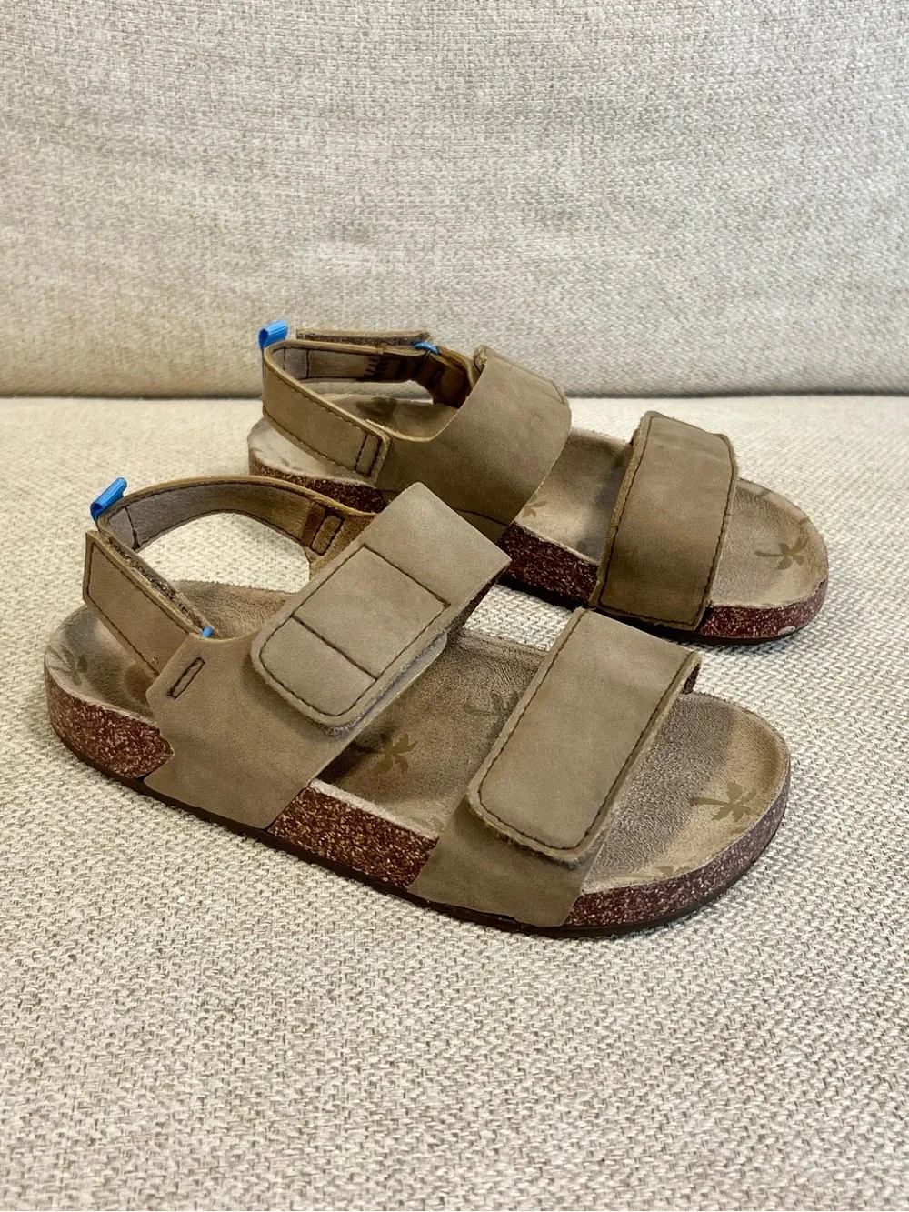 Wonder Nation Size 11 Toddler Brown Double Strap Sandals EUC